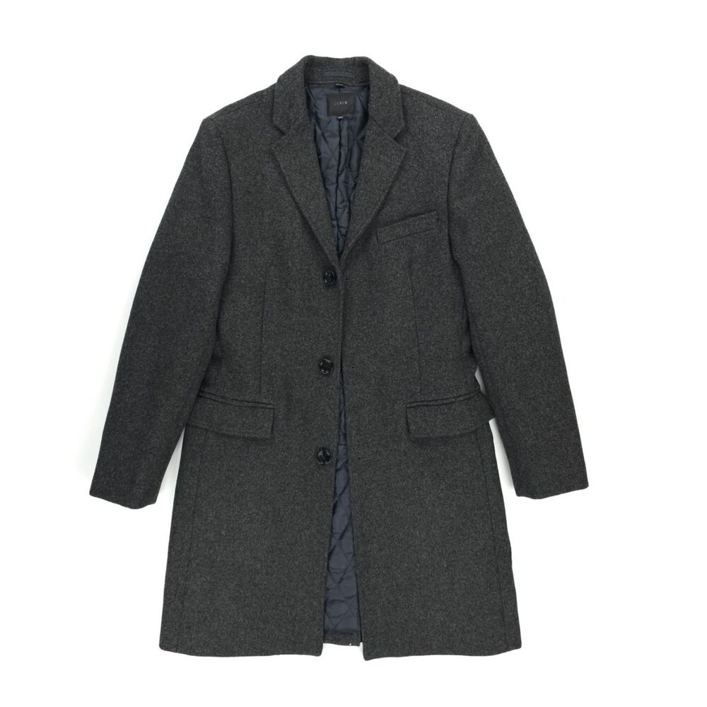 NEW J Crew Thompson Topcoat Wool Old Money Quiet Luxury Preppy Minimal Military